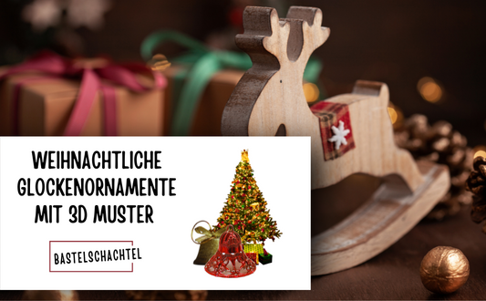 Weihnachtliche Glockenornamente mit 3D Muster