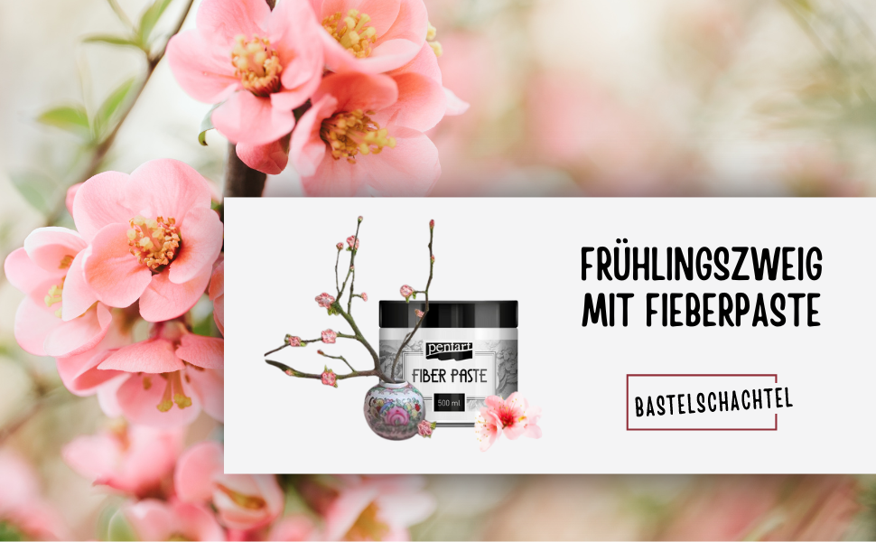 Frühlingszweig mit Fiberpaste  - Bastelschachtel