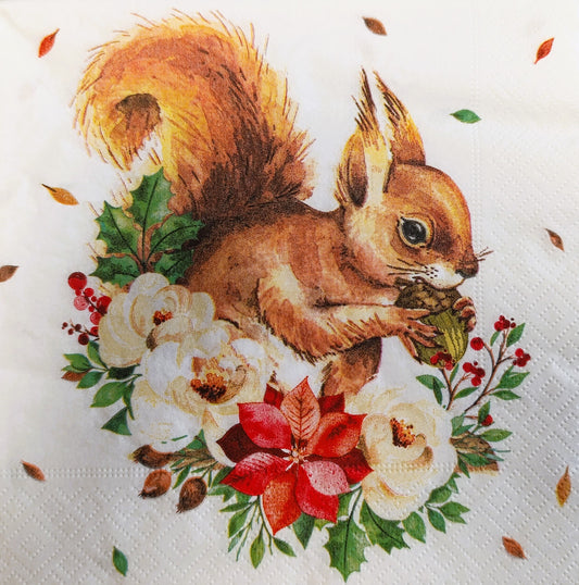 Serviette - Eating squirrel