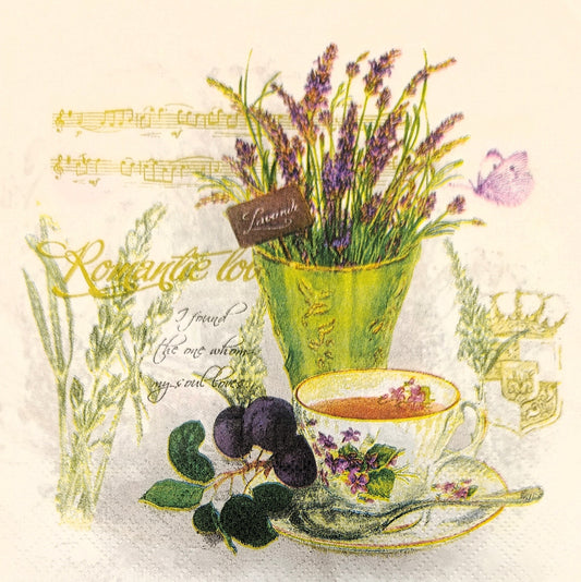 Serviette - Flower in the teacup