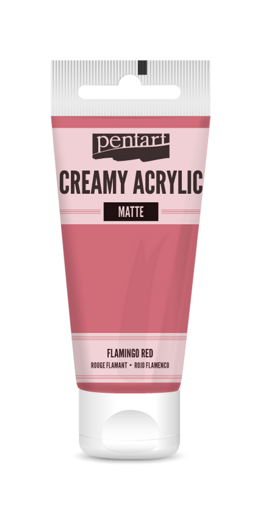 Pentart Creamy Acrylic matt 60ml - flamingo rot