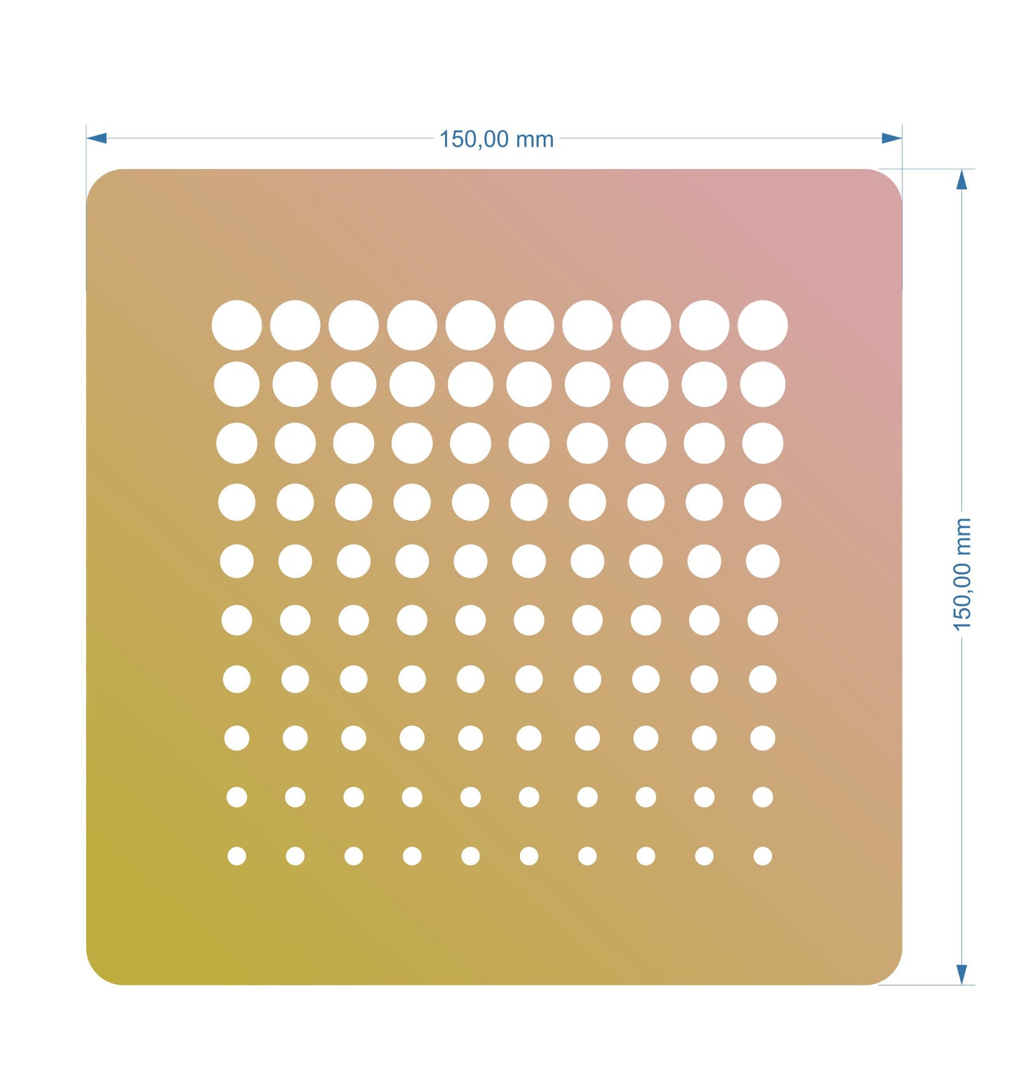 Schablone 15x15cm - Dots