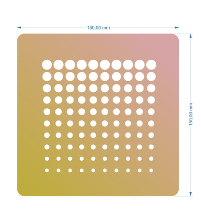 Schablone 15x15cm - Dots