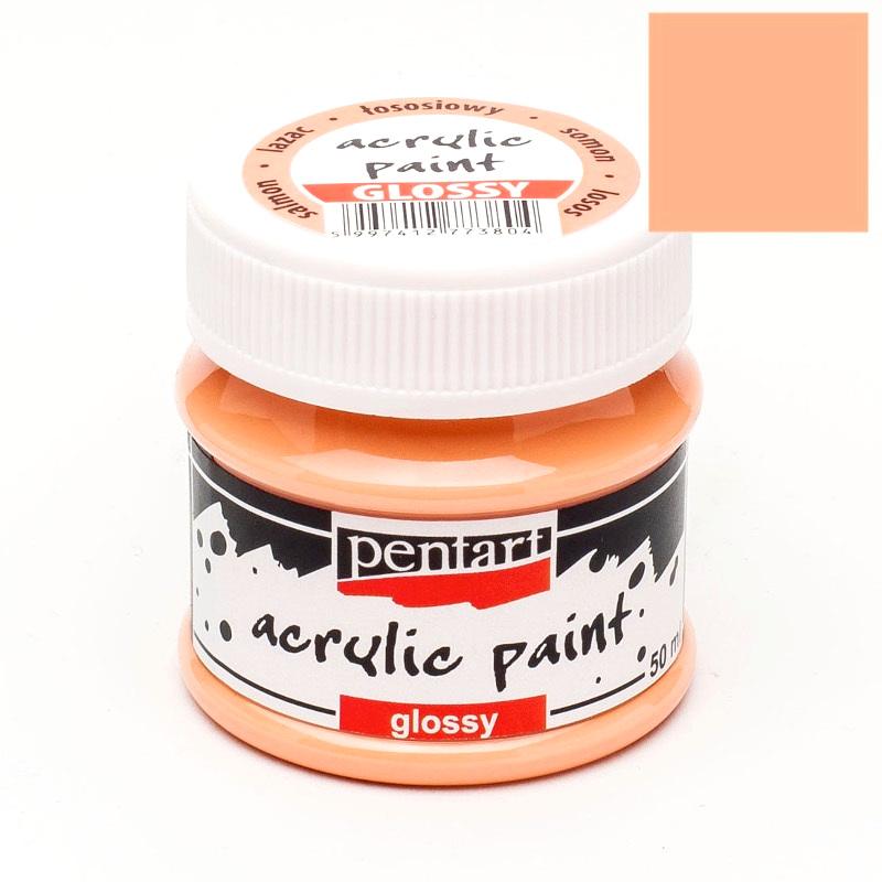 Pentart Acrylfarbe glänzend 50ml - lachs - Bastelschachtel - Pentart Acrylfarbe glänzend 50ml - lachs