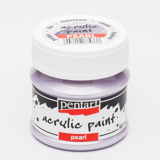 Pentart Acrylfarbe Perlmutt 50ml - lila - Bastelschachtel - Pentart Acrylfarbe Perlmutt 50ml - lila