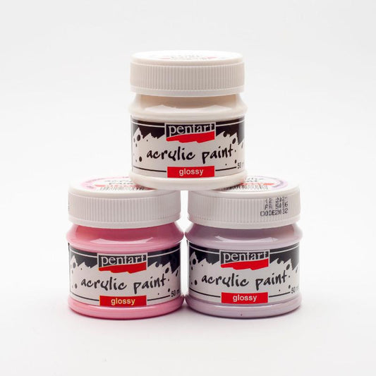 Acrylfarben Set glänzend 3x50ml - Set 5. - Bastelschachtel - Acrylfarben Set glänzend 3x50ml - Set 5.