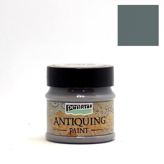 Pentart Antikfarbe 50ml - blei - Bastelschachtel - Pentart Antikfarbe 50ml - blei Pentart Antiquing paint