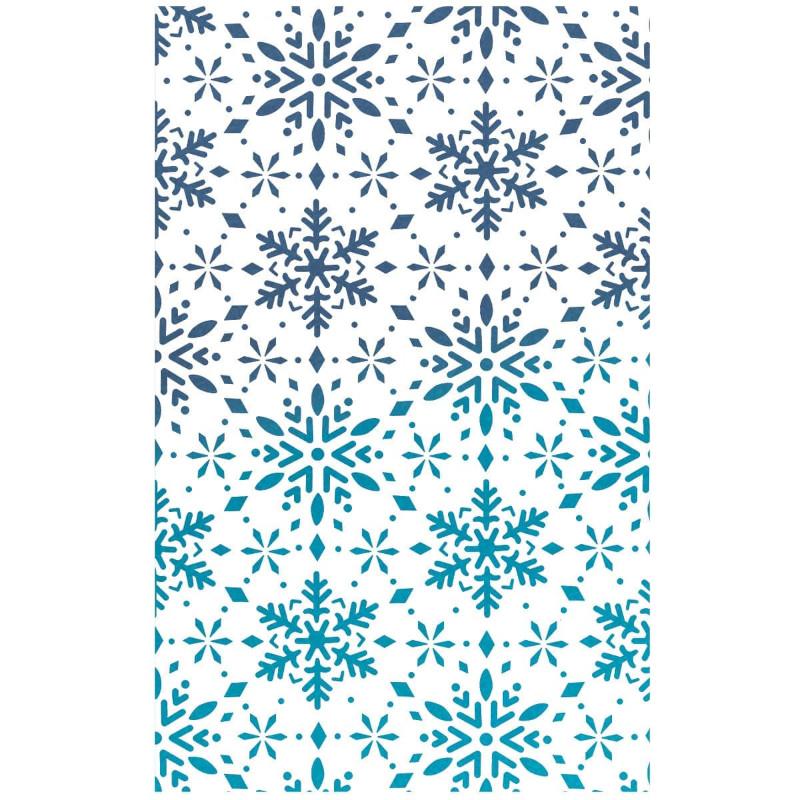 Schablone 14x24cm - Snowflakes - Bastelschachtel - Schablone 14x24cm - Snowflakes