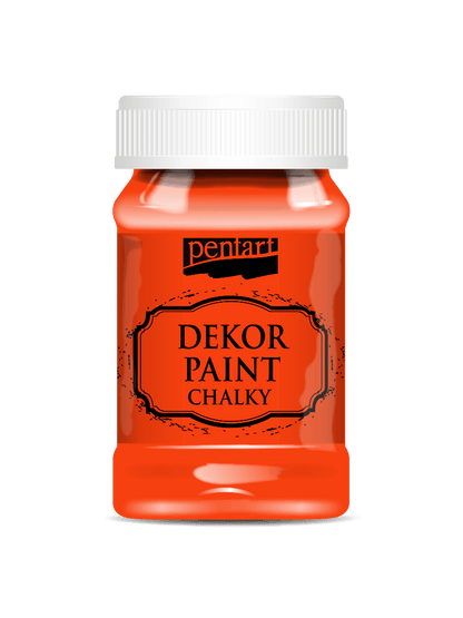 Pentart Dekor Paint Chalky matt 100ml - orange - Bastelschachtel - Pentart Dekor Paint Chalky matt 100ml - orange