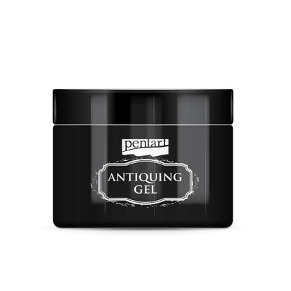 Pentart Antik-Effekt Gel 150ml - schwarz - Bastelschachtel - Pentart Antik-Effekt Gel 150ml - schwarz