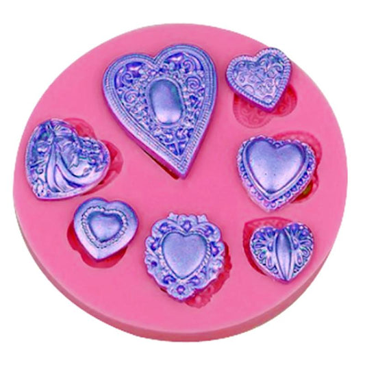 Silikonform - Hearts - Bastelschachtel - Silikonform - Hearts