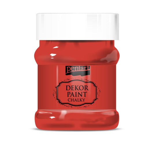 Pentart Dekor Paint Chalky matt 230ml - rot - Bastelschachtel - Pentart Dekor Paint Chalky matt 230ml - rot