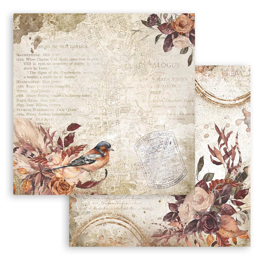 Scrapbook Papier 30,5x30,5cm - Our way bird - Bastelschachtel - Scrapbook Papier 30,5x30,5cm - Our way bird