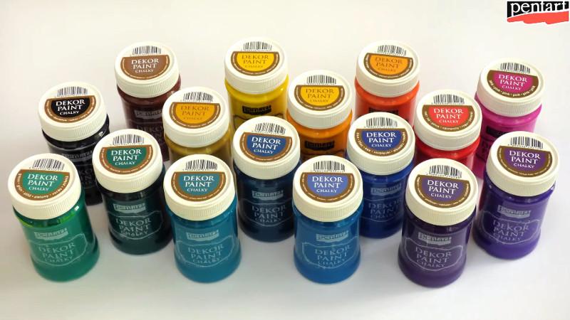 Pentart Dekor Paint Chalky matt 100ml - stahlblau - Bastelschachtel - Pentart Dekor Paint Chalky matt 100ml - stahlblau