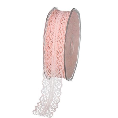 Dekoband Spitze 28mm, rosa - Bastelschachtel - Dekoband Spitze 28mm, rosa