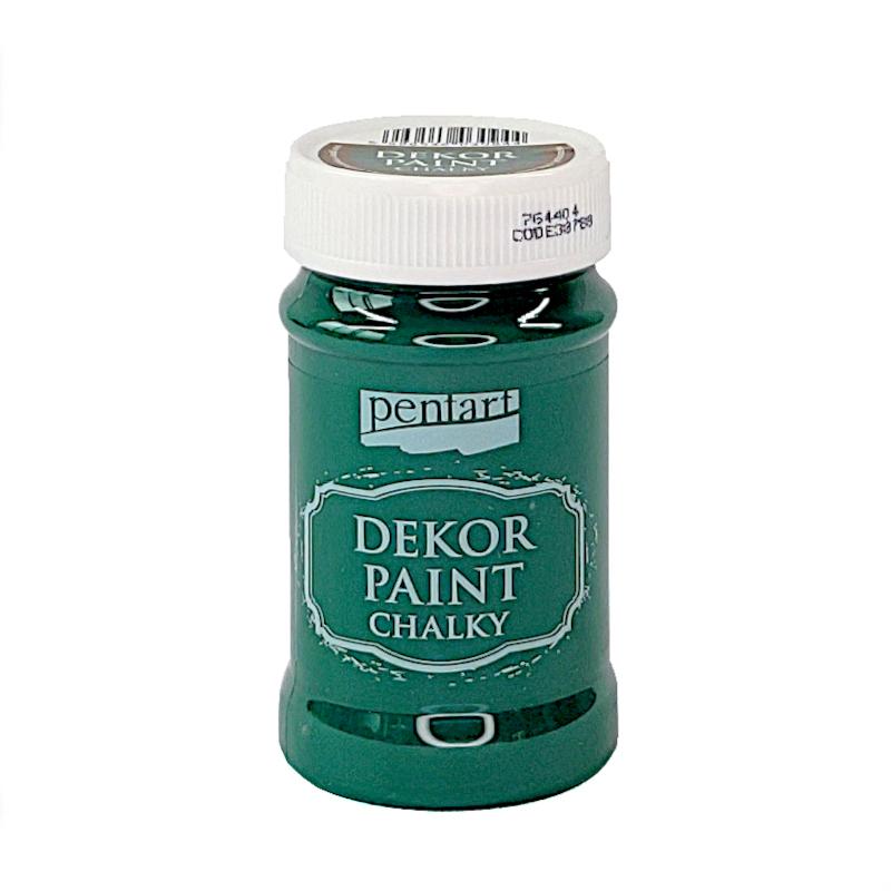 Pentart Dekor Paint Chalky matt 100ml - tannengrün - Bastelschachtel - Pentart Dekor Paint Chalky matt 100ml - tannengrün