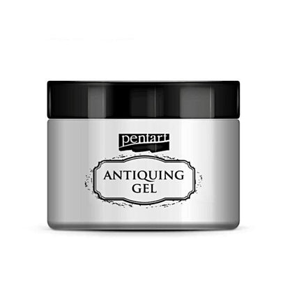 Pentart Antik-Effekt Gel 150ml - weiß - Bastelschachtel - Pentart Antik-Effekt Gel 150ml - weiß