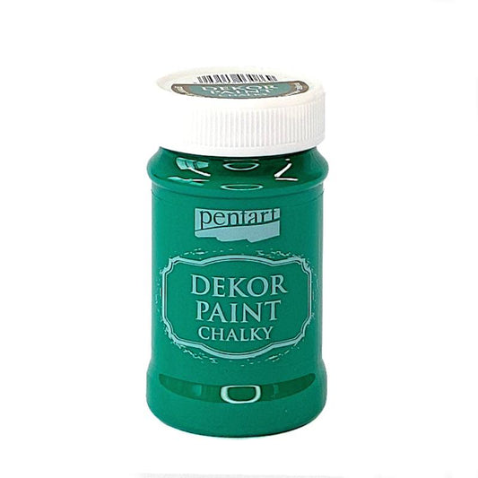 Pentart Dekor Paint Chalky matt 100ml - grün - Bastelschachtel - Pentart Dekor Paint Chalky matt 100ml - grün