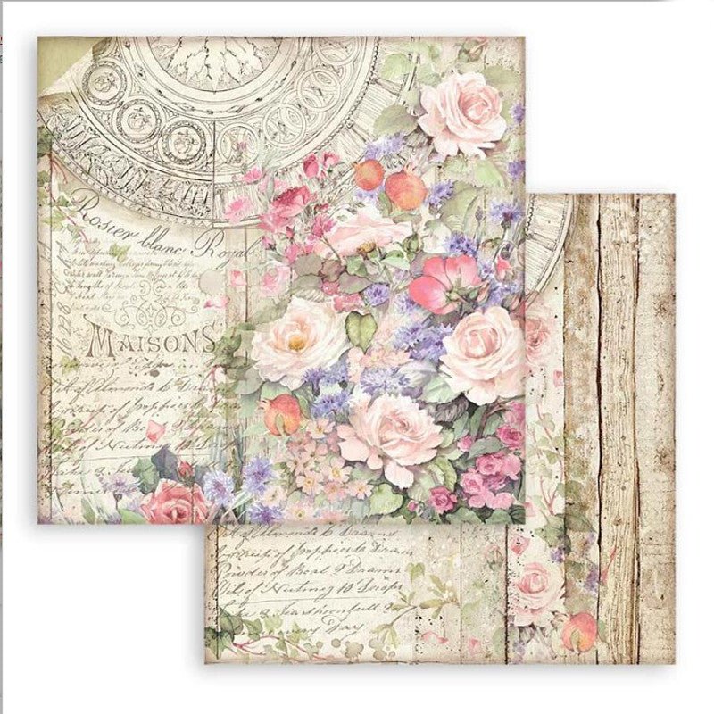 Scrapbook Papier 30,5x30,5cm - Casa Granada - flowers maisons - Bastelschachtel - Scrapbook Papier 30,5x30,5cm - Casa Granada - flowers maisons