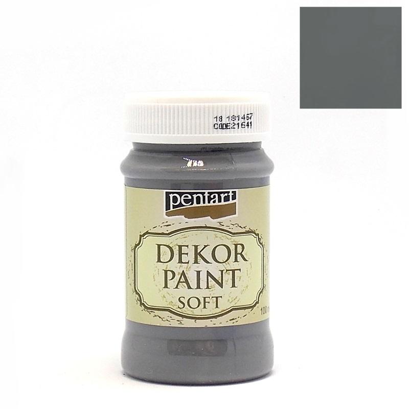 Dekor Paint Soft matt 100ml - grafitgrau - Bastelschachtel - Dekor Paint Soft matt 100ml - grafitgrau