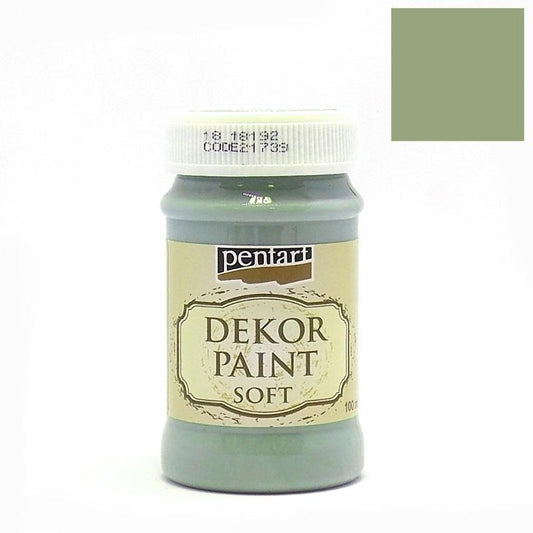 Dekor Paint Soft matt 100ml - olivenbaum grün - Bastelschachtel - Dekor Paint Soft matt 100ml - olivenbaum grün