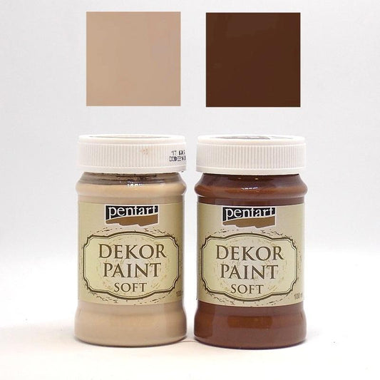 Dekor Paint Soft Set 2x100ml - Set 21. - Bastelschachtel - Dekor Paint Soft Set 2x100ml - Set 21.