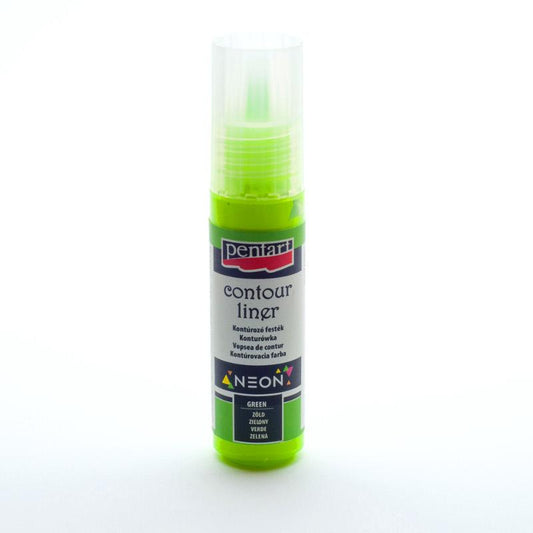 Konturenfarbe neon 20ml - grün - Bastelschachtel - Konturenfarbe neon 20ml - grün Pentart Farbe