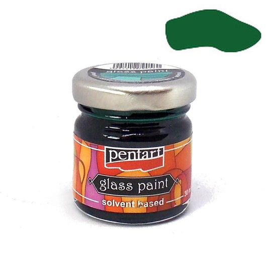 Pentart Glasfarbe 30ml - grün - Bastelschachtel - Pentart Glasfarbe 30ml - grün