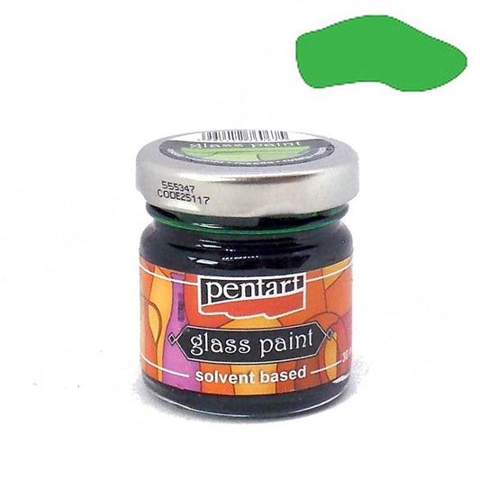 Pentart Glasfarbe 30ml - resedagrün - Bastelschachtel - Pentart Glasfarbe 30ml - resedagrün