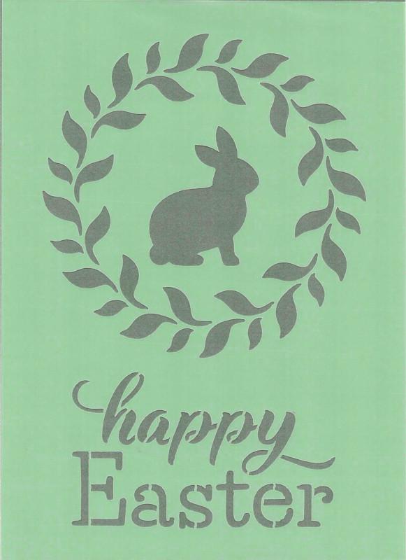 Schablone 14,5x20cm - Happy easter - Bastelschachtel - Schablone 14,5x20cm - Happy easter