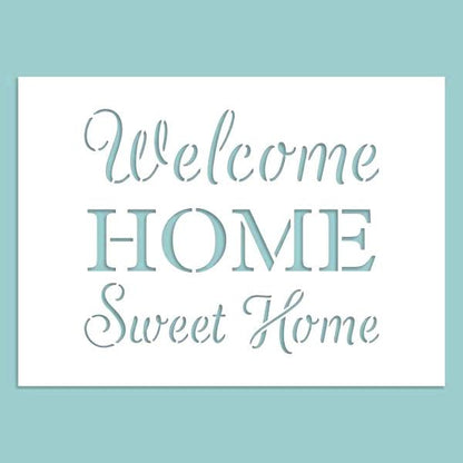 Schablone 14,5x20cm - Sweet home - Bastelschachtel - Schablone 14,5x20cm - Sweet home