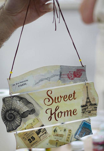 Schablone 14,5x20cm - Sweet home - Bastelschachtel - Schablone 14,5x20cm - Sweet home