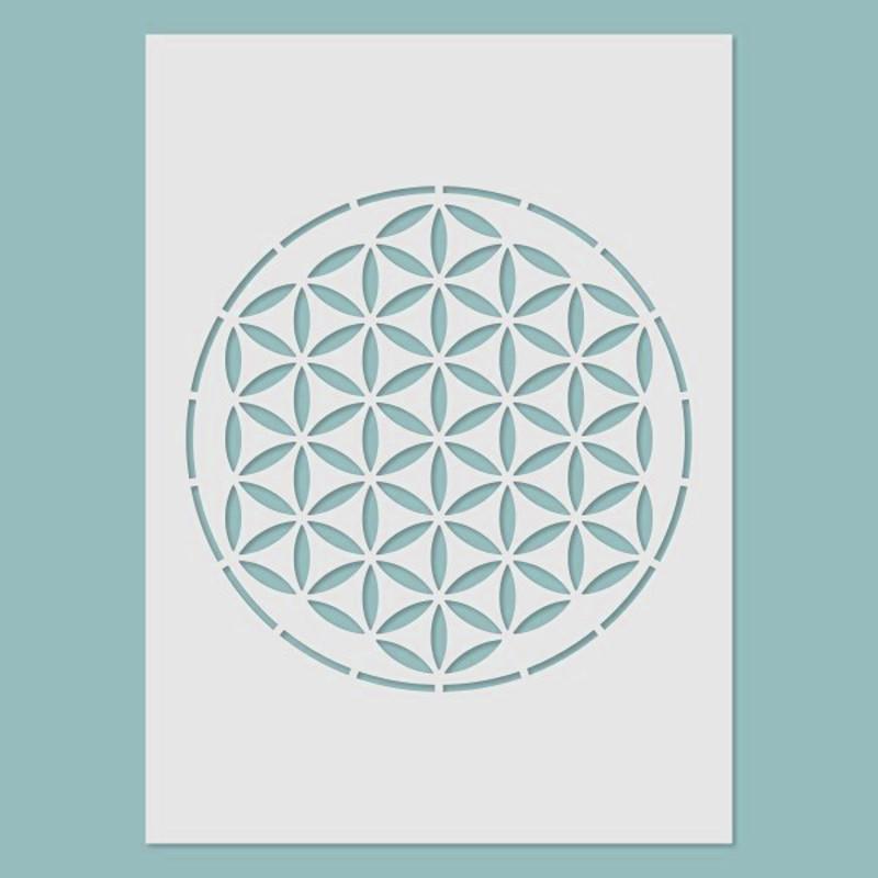 Schablone 14,5x20cm - The flower of life - Bastelschachtel - Schablone 14,5x20cm - The flower of life