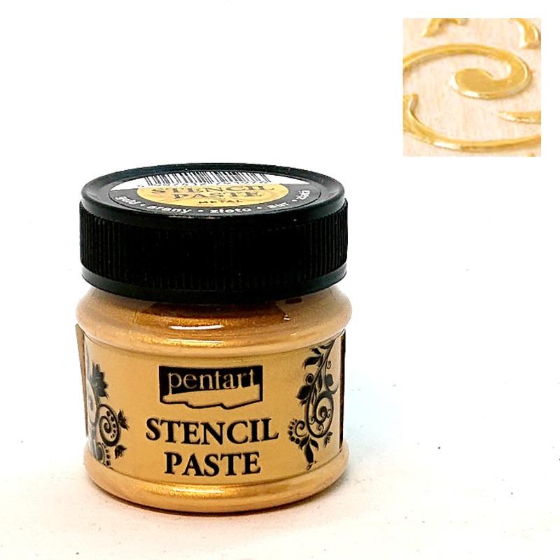 Schablonierpaste 50ml - gold - Bastelschachtel - Schablonierpaste 50ml - gold