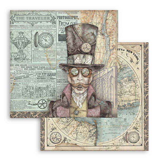 Scrapbook Papier 30,5x30,5cm - Sir Vagabond - Bastelschachtel - Scrapbook Papier 30,5x30,5cm - Sir Vagabond