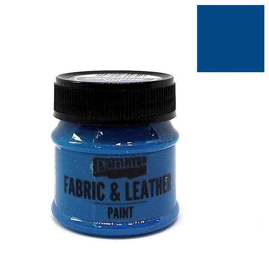 Pentart Textil- und Lederfarbe 50ml - blau - Bastelschachtel - Pentart Textil- und Lederfarbe 50ml - blau