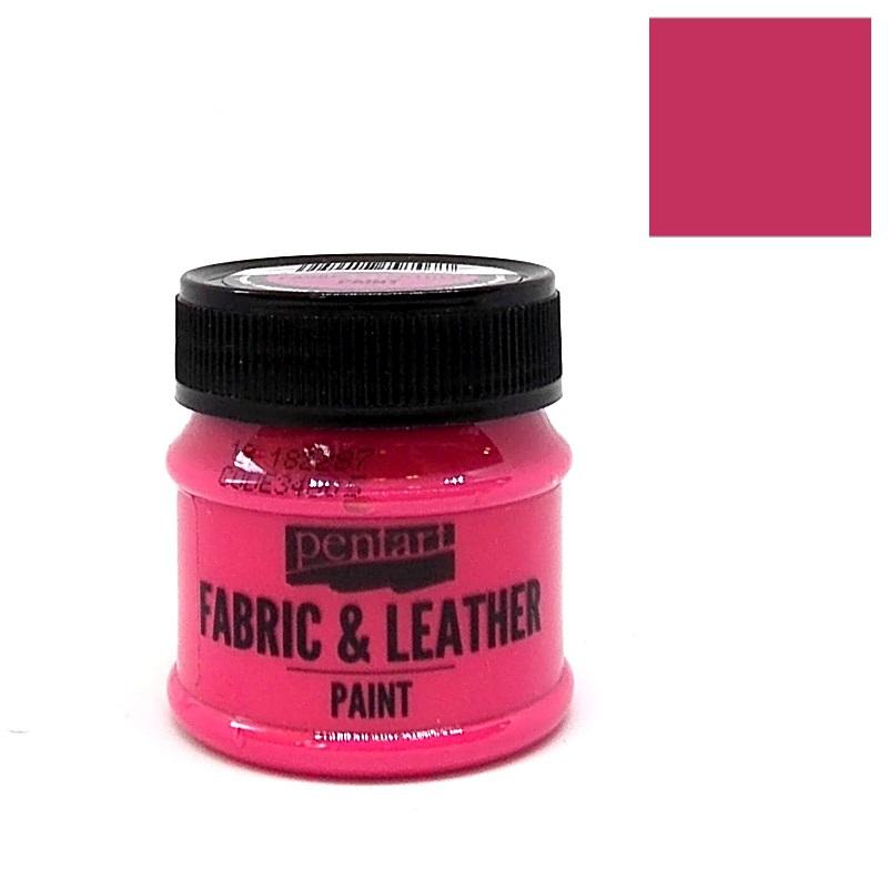 Pentart Textil- und Lederfarbe 50ml - magenta - Bastelschachtel - Pentart Textil- und Lederfarbe 50ml - magenta