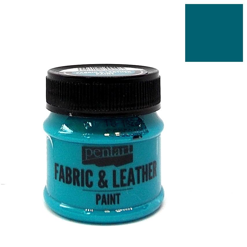 Pentart Textil- und Lederfarbe 50ml - türkisblau - Bastelschachtel - Pentart Textil- und Lederfarbe 50ml - türkisblau